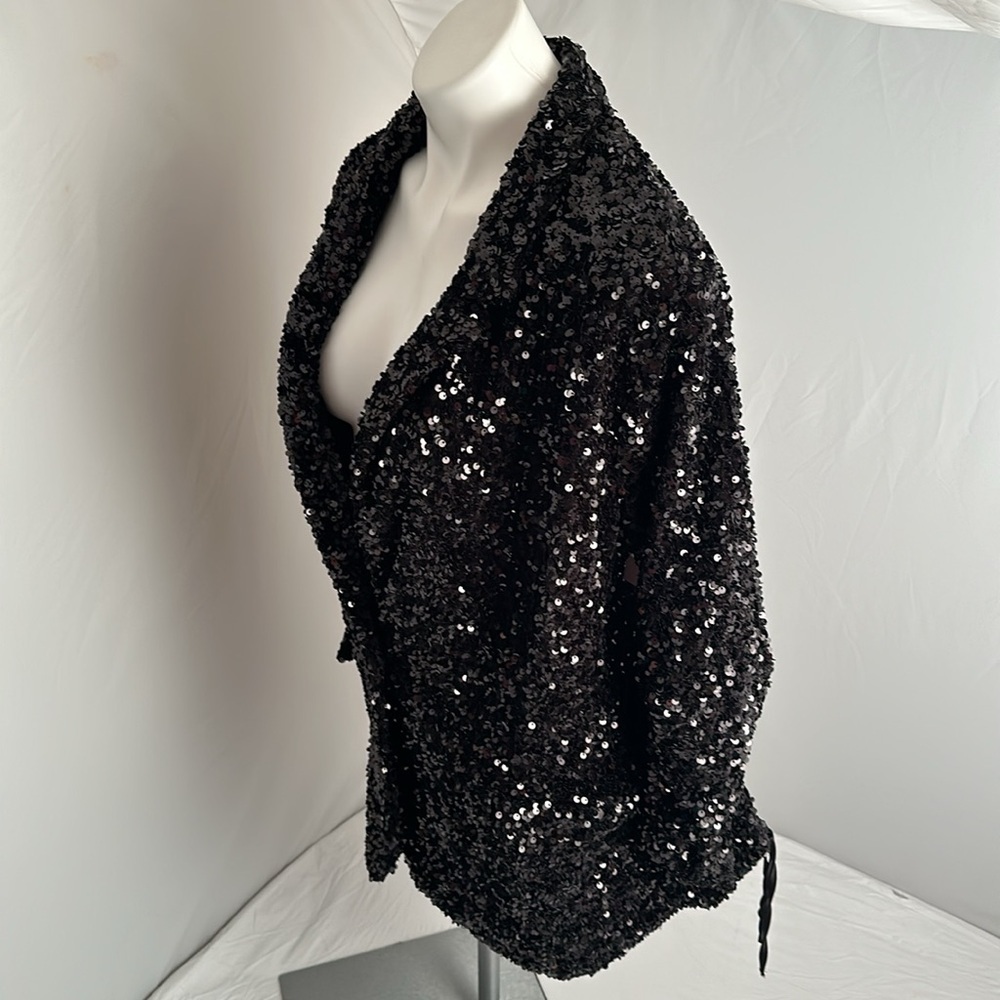 Blank NYC Break the Bank black velvet sequin blazer - Picture 5 of 13